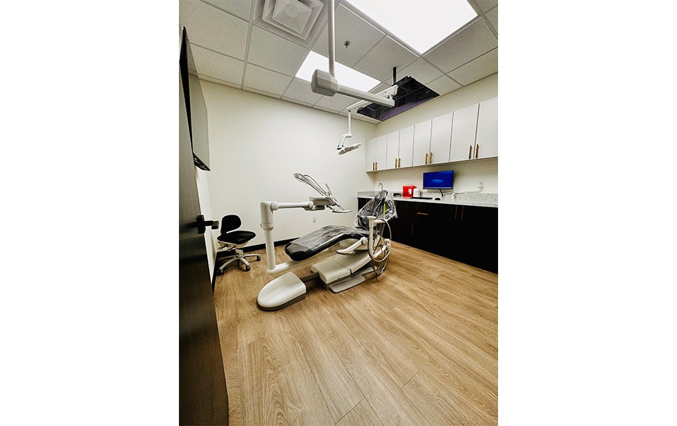 Modern dental exam room